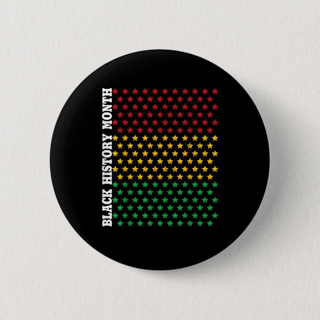 African Americans Black History Month Gifts Black Button (Front)