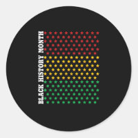 African Americans Black History Month Gifts Black Classic Round Sticker