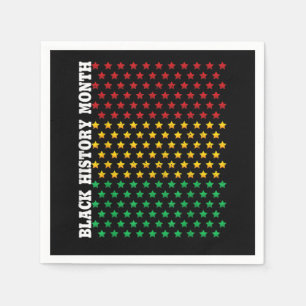 African Americans Black History Month Gifts Black Napkins