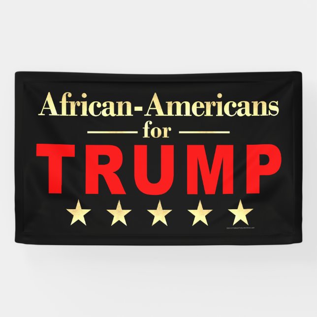 African-Americans for Donald Trump 2024 Banner (Horizontal)
