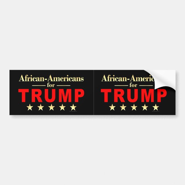African-Americans for Donald Trump 2024 Bumper Sticker (Front)