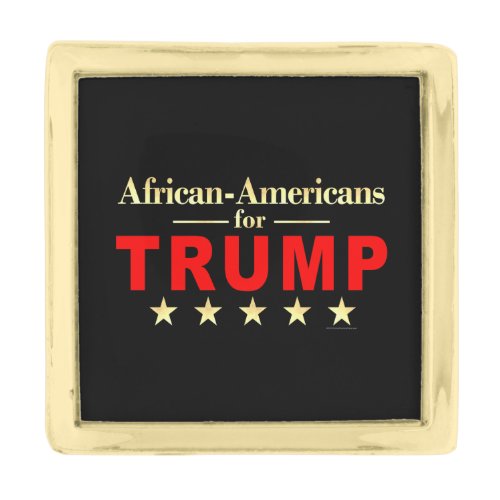 African_Americans for Donald Trump 2024 Gold Finish Lapel Pin