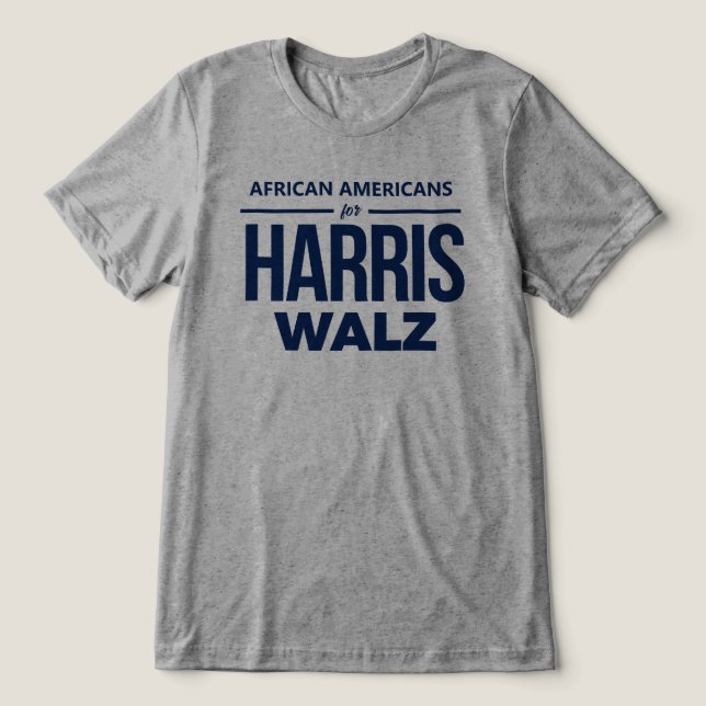 African Americans for Harris Walz Tri-Blend Shirt (Design Front)