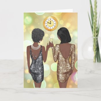 African American's New Years Folded Holiday Card by ChristmasBellsRing at Zazzle