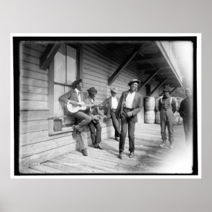 African Americans Waiting for the Boat c1902 Poster