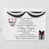 African AmericanZebra Print and Drapes Baby Shower Invitation (Back)