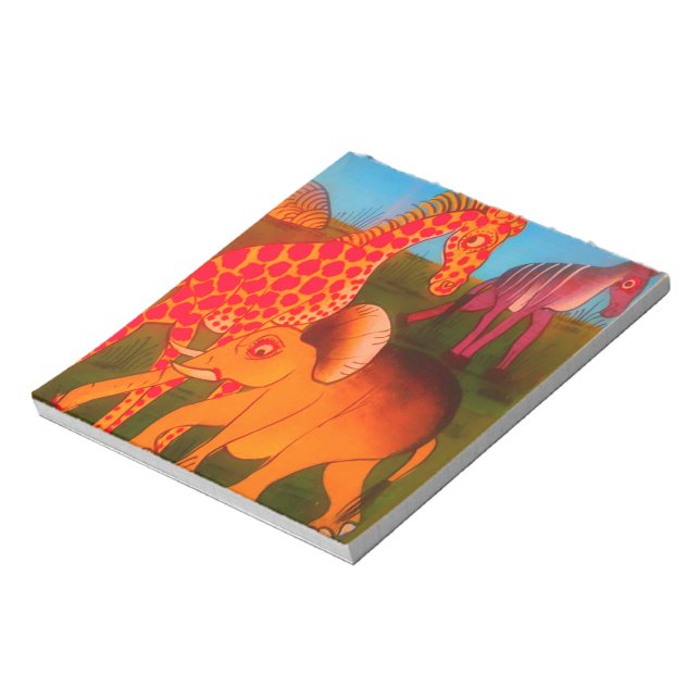 African Animal Art Print Notepad (Rotated)