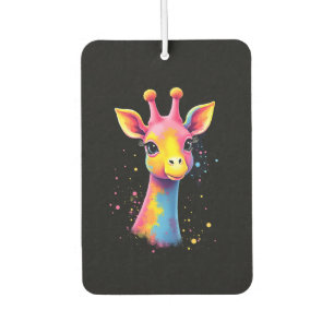 African animal art The colorful giraffe for funny Air Freshener