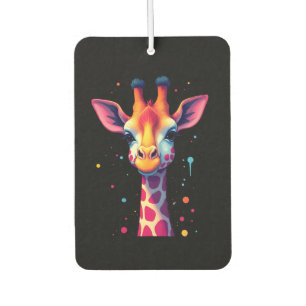 African animal art The colorful giraffe for funny Air Freshener