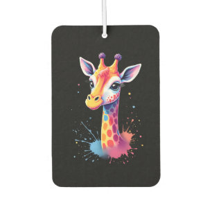 African animal art The colorful giraffe for funny Air Freshener