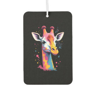 African animal art The colorful giraffe for funny Air Freshener