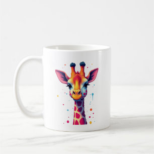 African animal art The colorful giraffe for funny  Coffee Mug