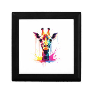 African animal art The colorful giraffe for funny Gift Box
