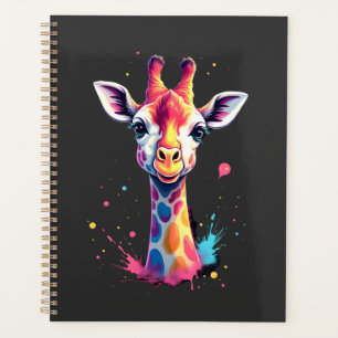 African animal art The colorful giraffe for funny Planner