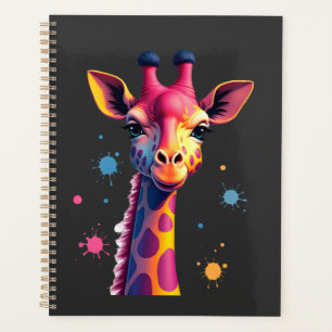 African animal art The colorful giraffe for funny Planner