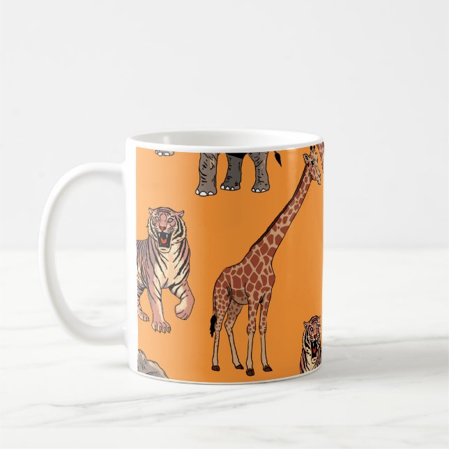 African Animal Pattern Coffee Mug (Left)