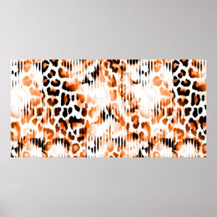 African Animal Prints. Vintage Natural Pattern. Bl Poster