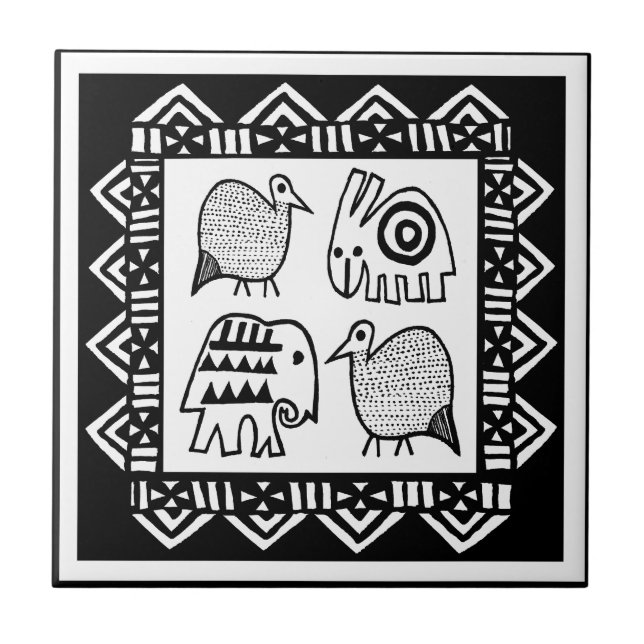 African Animal Spirits Tile (Front)