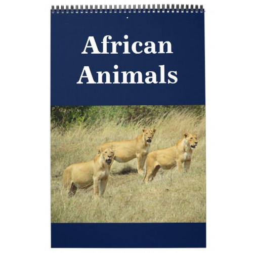african animalia calendar
