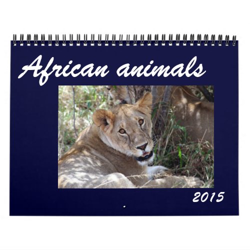 african animals 2015 calendar