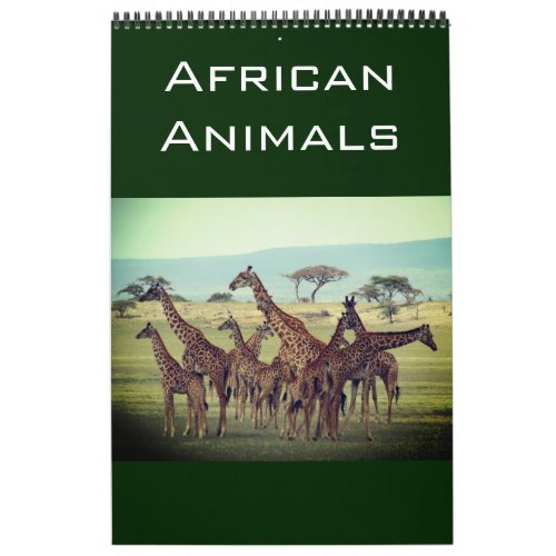 african animals 2024 calendar