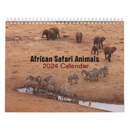 African Animals 2024 Calendar