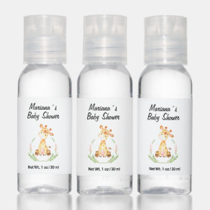 African Animals Baby Shower Hand Sanitizer