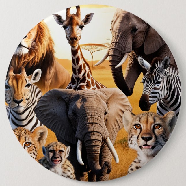 African animals button (Front)