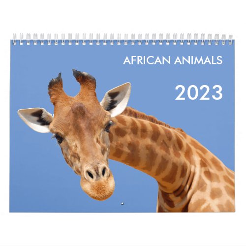 African animals calendar