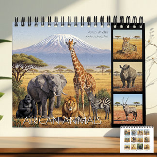 African Animals Calendar 2026 / wild Africa