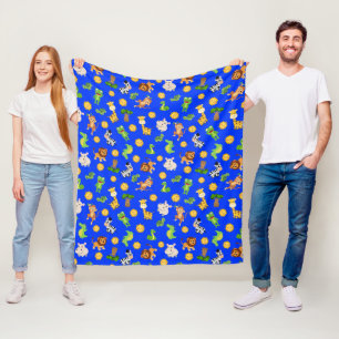 African Animals Fleece Blanket