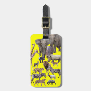 African Animals Luggage Tag