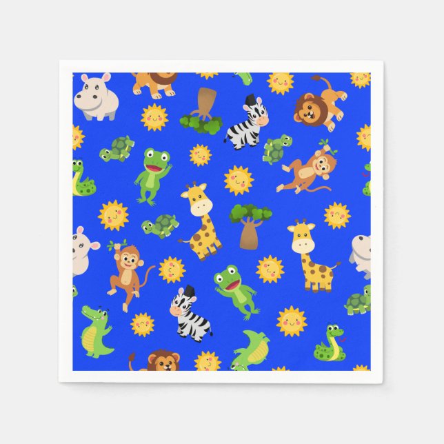 African Animals Napkins (Front)