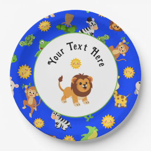 African Animals Paper Plates
