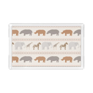 African animals pattern 1 acrylic tray