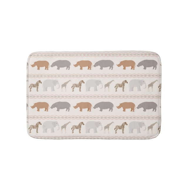 African animals pattern 1 bathroom mat (Front)
