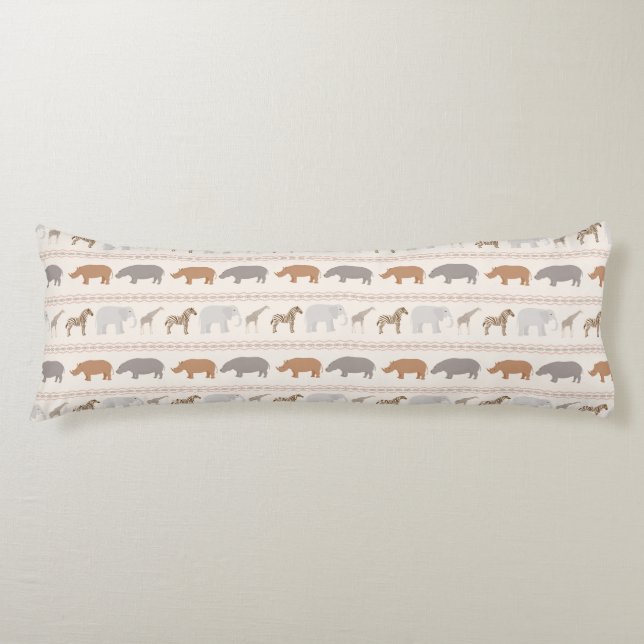 African animals pattern 1 body pillow (Front)