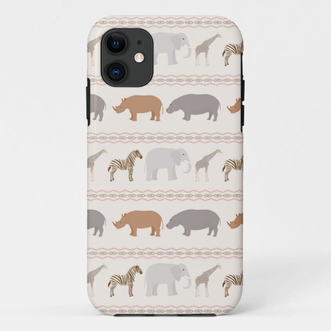 African animals pattern 1 Case-Mate iPhone case (Back)