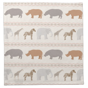 African animals pattern 1 cloth napkin
