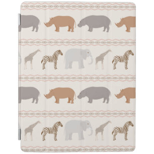 African animals pattern 1 iPad smart cover