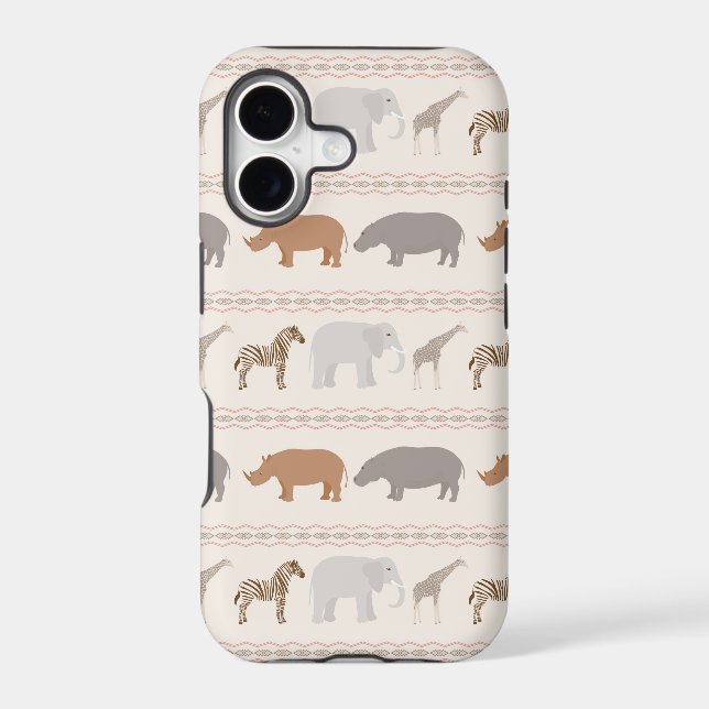 African animals pattern 1 iphone case (Back)