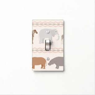 African animals pattern 1 light switch cover
