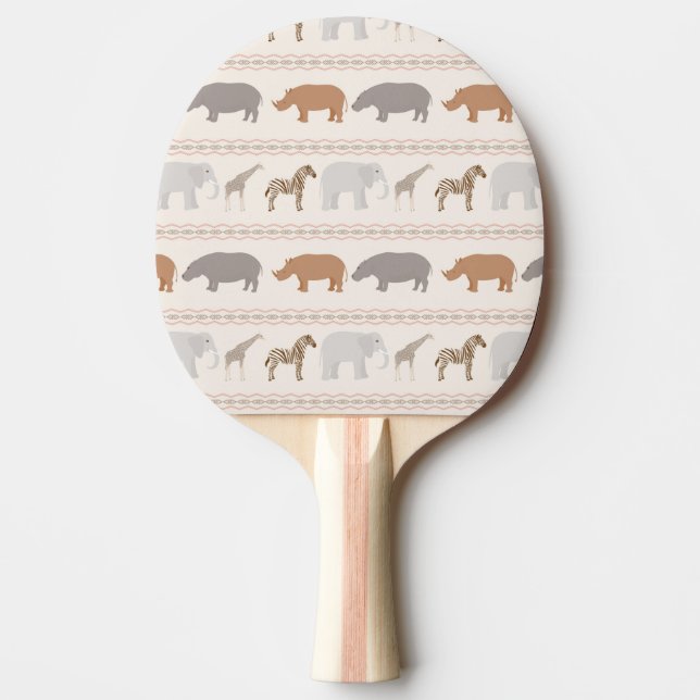 African animals pattern 1 Ping-Pong paddle (Front)