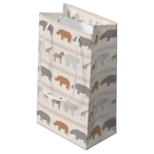 African animals pattern 1 small gift bag