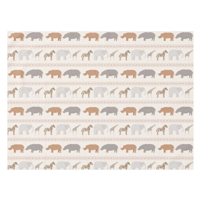 African animals pattern 1 tablecloth (Front (Horizontal))