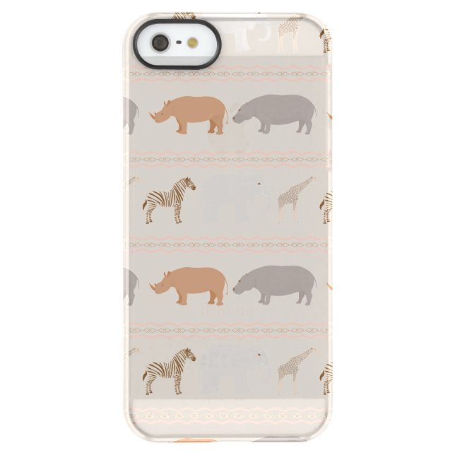 African animals pattern 1 uncommon iPhone case (Back)