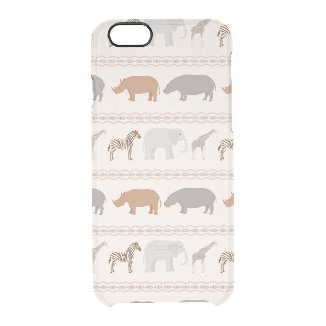 African animals pattern 1 uncommon iPhone case (Back)