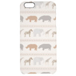 African animals pattern 1 clear iPhone 6 plus case