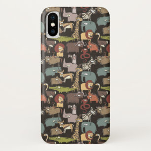 African Animals Pattern iPhone X Case