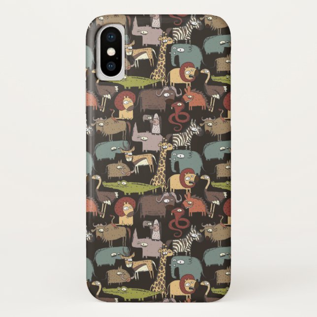African Animals Pattern Case-Mate iPhone Case (Back)
